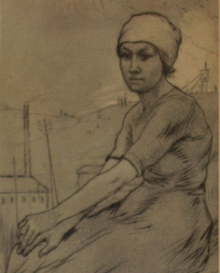 Giovane ragazza della classe operaia